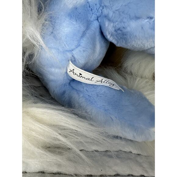 2007 Animal Alley Toys R Us Stars Unicorn Stuffed Animal Plush Blue White 18" - Picture 9 of 10
